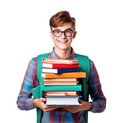 Student with books